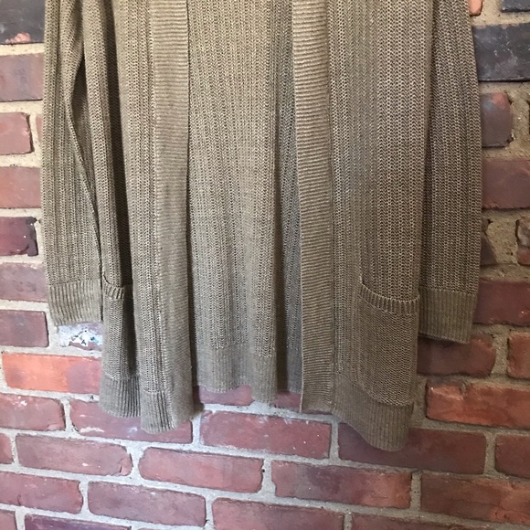 TALBOTS linen open front with pockets -40 chest - Picture 3 of 4